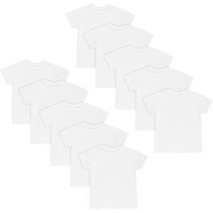 image:imageHanes Boys Undershirt EcoSmart White TShirts for Boys Short Sleeve Shirts 5 or 10 PackWhite  10 Pack
