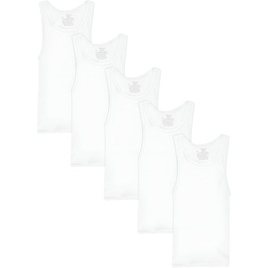 image:imageHanes Boys Undershirt Tank Top Pack  Kids Tank Undershirts  Cool Comfort MoistureWicking Sleeveless ShirtsWhite  5 Pack