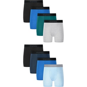 image:imageHanes Boys Underwear Boxer Briefs Or Briefs Pack 8 Or 12 Pack Cotton Stretch Underwear for Boys amp Toddler BoysBlack  Jade  Blue Heather  Concrete
