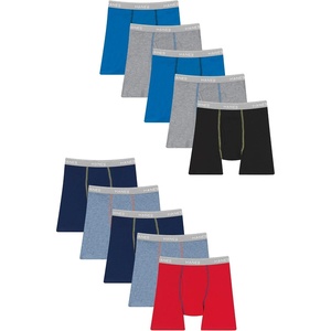 image:imageHanes Boys Underwear Boxer Briefs Or Briefs Pack 8 Or 12 Pack Cotton Stretch Underwear for Boys amp Toddler BoysGreyBlueBlackRed