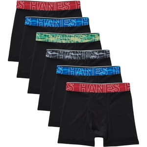 image:imageHanes Boys Underwear Boxer Briefs Pack 6pack Hanes Moves Xtemp Boxer Brief Underwear for Boys MoisturewickingBlack  6 Pack