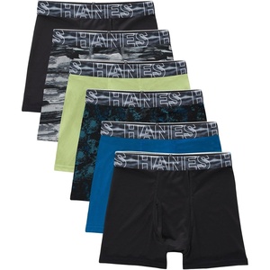 image:imageHanes Boys Underwear Boxer Briefs Pack 6pack Hanes Moves Xtemp Boxer Brief Underwear for Boys MoisturewickingBlackBlueGreenGrey  6 Pack
