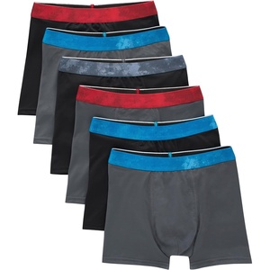 image:imageHanes Boys Underwear Boxer Briefs Pack 6pack Moves Breathable Boxer Briefs for Boys Moisturewicking FlexibleBlackGrey  6 Pack