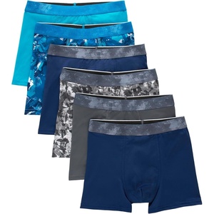 image:imageHanes Boys Underwear Boxer Briefs Pack 6pack Moves Breathable Boxer Briefs for Boys Moisturewicking FlexibleBlueGrey  6 Pack