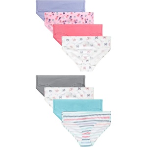 image:imageHanes Girls And Toddler Organic Underwear Brief amp Hipster 8pack Pure Comfort Organic 100 Cotton PantiesBlue  Flowers  Butterflies  Pink