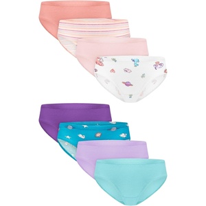 image:imageHanes Girls And Toddler Organic Underwear Brief amp Hipster 8pack Pure Comfort Organic 100 Cotton PantiesPeachBluePurpleWhite