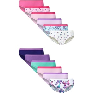 image:imageHanes Girls And Toddlers Underwear Stretch Cotton Panties 12pack Briefs Bikini and Hipsters for GirlsPink  Blue  Lilac  Flowers