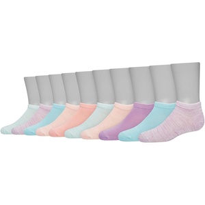 image:imageHanes Girls Ankle Socks Comfortsoft Soft Stretch Socks for Girls Assorted 10pair PackPinkLavenderTeal