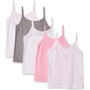 image:imageHanes Girls Camisole 100 Cotton Tagless Cami Toddler Sizing Multiple Packs amp Colors AvailableGrayLight PinkWhite  5 Pack