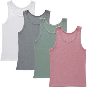 image:imageHanes Girls Originals Tank Pack Supersoft Tank Top for Girls Modal Stretch Rib Tanks 4PackWhiteGreyMintPink 4pack