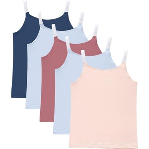 image:imageHanes Girls Originals Tween Underwear Crop Cami Pack Fashion Assorted 5PackNavy  Light Blue  Mauve  Blush Pink