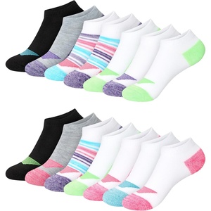 image:imageHanes Girls Socks Cool Comfort Moisturewicking Socks Ankle amp No Show Ez Sort Multi PackWhite  No Show  14 Pack