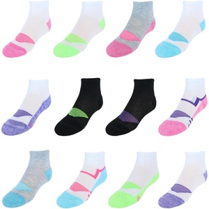 image:imageHanes Girls Socks Cool Comfort Moisturewicking Socks Ankle amp No Show Ez Sort Multi PackWhiteGreenPurple  Ankle  12 Pack