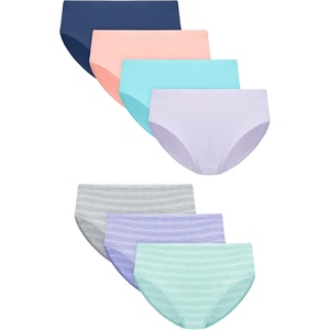 image:imageHanes Girls Underwear Hipsters 7pack Pure Comfort Microfiber Hipster Panties for Girls AssortedAquaPurpleCoralBlue