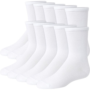 image:imageHanes Girls Uniform Crew Socks Plain Crew Socks Knit Crew Socks for School Or Play 10pairsWhite