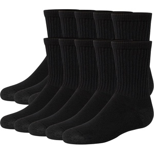 image:imageHanes Kids Uniform Crew Socks Pack 10pack Moisturewicking Cushioned Stretch Kids Socks for SchoolWhite