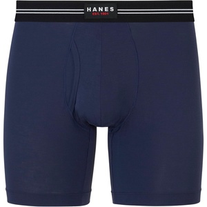 image:imageHanes Mens Perfect Flex Breathable Boxer Brief Underwear Lightweight Luxe Modal Blend Supportive Pouch 1packBlue