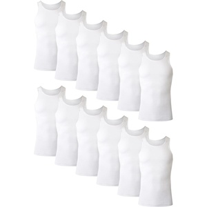 image:imageHanes Mens Tank Undershirt Pack Cotton Tank Undershirt MoistureWicking Breathable White or GreyBlack MultiPackWhite  12 Pack