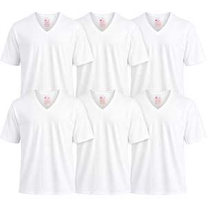 image:imageHanes Mens Undershirts TShirt Pack VNeck Cotton Tees for Men MoistureWicking Odor Control White MultiPack6 Pack  White