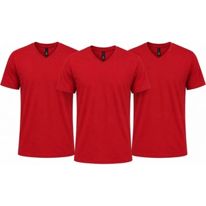 image:imageHanes Mens Undershirts TShirt Pack VNeck Cotton Tees for Men MoistureWicking Odor Control White MultiPackRed  3 Pack