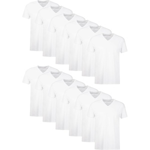 image:imageHanes Mens Undershirts TShirt Pack VNeck Cotton Tees for Men MoistureWicking Odor Control White MultiPackWhite  12 Pack