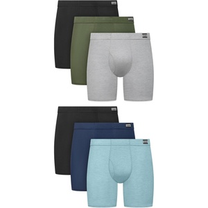 image:imageHanes Mens Underwear Boxer Briefs Pack Moisturewicking Underwear for Men Breathable Cool amp Breathable CottonBlackBlueNavyGreyGreen  6 Pack