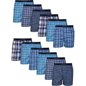 image:imageHanes Mens Underwear Boxers Pack Cool amp Breathable Cotton Underwear MoistureWicking Boxers for MenBlue Plaid  12 Pack