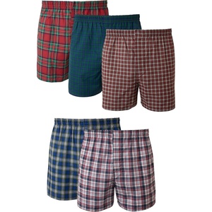 image:imageHanes Mens Underwear Boxers Pack Cool amp Breathable Cotton Underwear MoistureWicking Boxers for MenPlaid  5 Pack