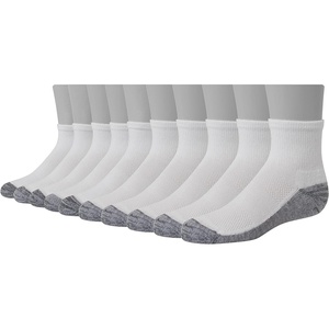 image:imageHanes Ultimate Boys Crew Performance Sport Socks 10Pair PacksAnkle  WhiteGrey Bottom  10 Pack