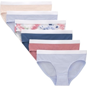 image:imageHanes girls Originals Underwear Stretch Cotton Boyshorts Hipster Bikini Panties 6packIvoryBluePinkTie Dye Print