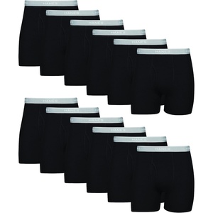 image:imageHanes mens Underwear Boxer Briefs Pack Cool amp Breathable Cotton Moisturewicking Underwear for Men No Ride UpBlack  12 Pack