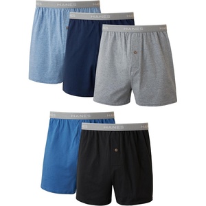 image:imageHanes mens Underwear Boxers Pack Cool and Breathable Cotton Underwear Exposed and Comfortflex Waistbands MultipackExposed Waistband Blue  5 Pack