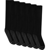 image:imageHanes Mens Crew amp Over the Calf Socks Pack Max Cushioned Moisturewicking Stay Dry Socks Athletic Socks 6 8 Or 12pairsBlack With Gray Logo  6 Pack