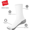 image:imageHanes Mens Crew amp Over the Calf Socks Pack Max Cushioned Moisturewicking Stay Dry Socks Athletic Socks 6 8 Or 12pairsBlack With Gray Logo  8 Pack