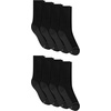 image:imageHanes Mens Crew amp Over the Calf Socks Pack Max Cushioned Moisturewicking Stay Dry Socks Athletic Socks 6 8 Or 12pairsBlack With Gray Logo  8 Pack