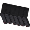 image:imageHanes Mens Crew amp Over the Calf Socks Pack Max Cushioned Moisturewicking Stay Dry Socks Athletic Socks 6 8 Or 12pairsBlackGrey Foot Bottom  6 Pack