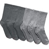 image:imageHanes Mens Crew amp Over the Calf Socks Pack Max Cushioned Moisturewicking Stay Dry Socks Athletic Socks 6 8 Or 12pairsGrayCharcoal With Red Logo  6 Pack