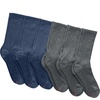 image:imageHanes Mens Crew amp Over the Calf Socks Pack Max Cushioned Moisturewicking Stay Dry Socks Athletic Socks 6 8 Or 12pairsNavyCharcoal With Red Logo  6 Pack