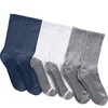 image:imageHanes Mens Crew amp Over the Calf Socks Pack Max Cushioned Moisturewicking Stay Dry Socks Athletic Socks 6 8 Or 12pairsNavyWhiteGray With Red Logo  6 Pack