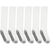image:imageHanes Mens Crew amp Over the Calf Socks Pack Max Cushioned Moisturewicking Stay Dry Socks Athletic Socks 6 8 Or 12pairsWhite With Gray Logo  6 Pack