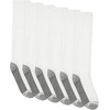 image:imageHanes Mens Crew amp Over the Calf Socks Pack Max Cushioned Moisturewicking Stay Dry Socks Athletic Socks 6 8 Or 12pairsWhite With Gray Logo  6 Pack