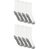 image:imageHanes Mens Crew amp Over the Calf Socks Pack Max Cushioned Moisturewicking Stay Dry Socks Athletic Socks 6 8 Or 12pairsWhite With Gray Logo  8 Pack