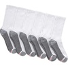 image:imageHanes Mens Crew amp Over the Calf Socks Pack Max Cushioned Moisturewicking Stay Dry Socks Athletic Socks 6 8 Or 12pairsWhiteGrey Foot Bottom  6 Pack