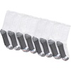 image:imageHanes Mens Crew amp Over the Calf Socks Pack Max Cushioned Moisturewicking Stay Dry Socks Athletic Socks 6 8 Or 12pairsWhiteGrey Foot Bottom  8 Pack