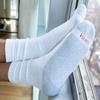 image:imageHanes Mens Double Tough Socks Crew and Ankle Moisturing Wicking Socks Black amp White MultiPacksBlack  Crew 12 Pair