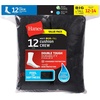 image:imageHanes Mens Double Tough Socks Crew and Ankle Moisturing Wicking Socks Black amp White MultiPacksBlack  Crew 12 Pair