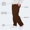 image:imageHanes Mens EcoSmart Sweatpants Athletic Lounge Pants with Pockets Open Hem Bottom Fleece PantsArmy Brown