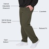 image:imageHanes Mens EcoSmart Sweatpants Athletic Lounge Pants with Pockets Open Hem Bottom Fleece PantsFatigue Green