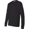 image:imageHanes Mens Essentials LongSleeve TShirt Crewneck Cotton TShirts for Men 2PackBlack  2 Pack