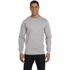 image:imageHanes Mens Essentials LongSleeve TShirt Crewneck Cotton TShirts for Men 2PackLight Steel  2 Pack